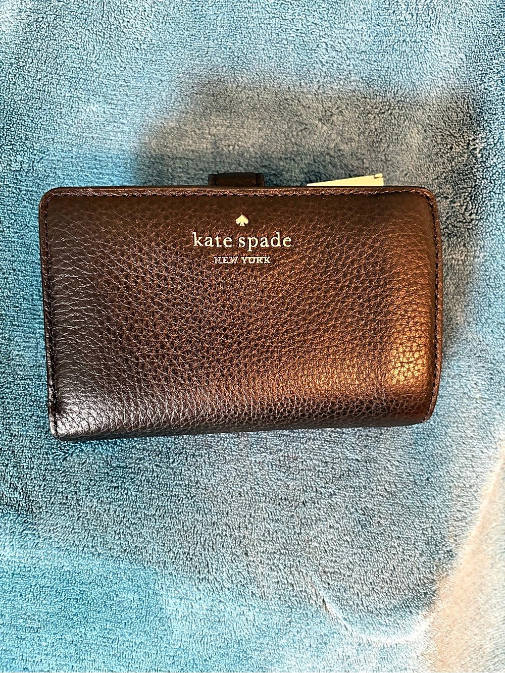 Kate Spade Staci Medium Compact Bifold Wallet Black Leather